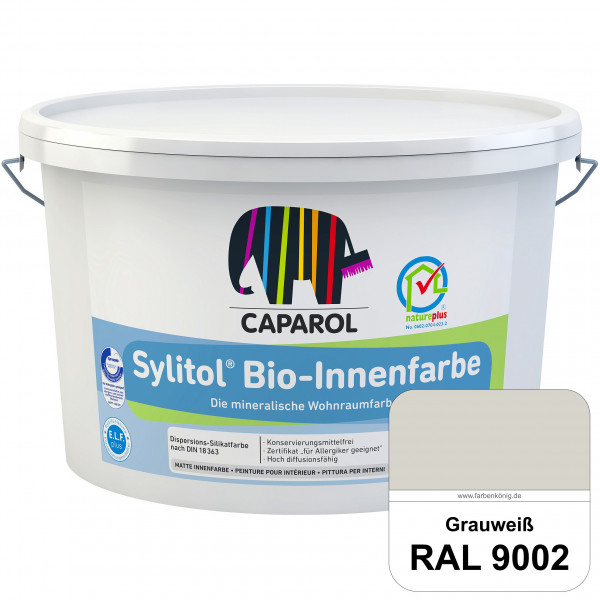 Sylitol® Bio-Innenfarbe (RAL 9002 Grauweiß) Innenfarbe auf Silikatbasis  für Allergiker
