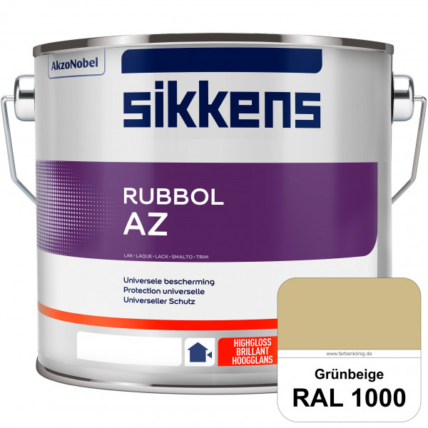 Rubbol AZ (RAL 1000 Grünbeige) Hochwertiger, universeller Hochglanzlack (lösemittelhaltig) außen