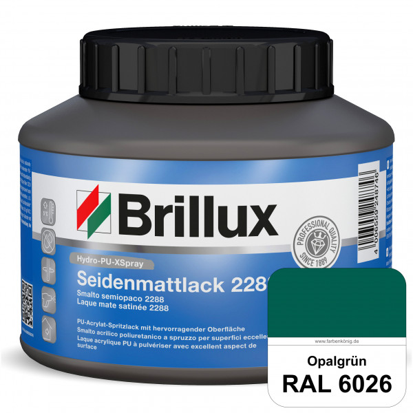 Hydro-PU-XSpray Seidenmattlack 2288 (RAL 6026 Opalgrün) hochwertiger Lack speziell für das XVLP-Spri