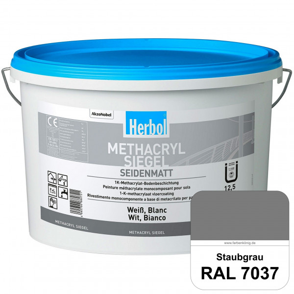 Methacryl Siegel (RAL 7037 Staubgrau) seidenmatte 1K-Beschichtung Böden (Innen & Außen)