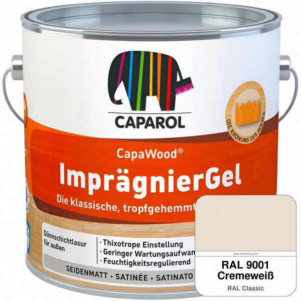 CapaWood® ImprägnierGel (RAL 9001 Cremeweiß) - ersetzt Capadur LasurGel