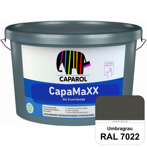 CapaMaXX (RAL 7022 Umbragrau) tuchmatte Innenfarbe mit hohem Deckvermögen und Ergiebigkeit