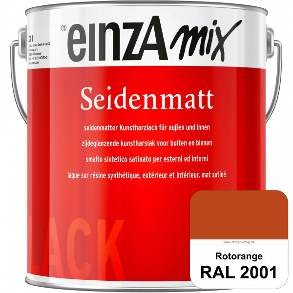 einzA Seidenmatt (RAL 2001 Rotorange) Lösemittelhaltiger Seidenmattlack