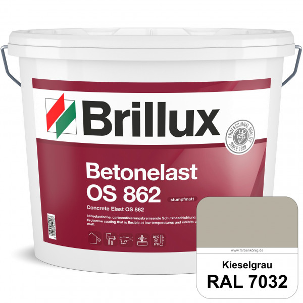 Betonelast OS 862 (RAL 7032 Kieselgrau) Wetterbeständige & UV-Schutzbeschichtung für Betonflächen (a