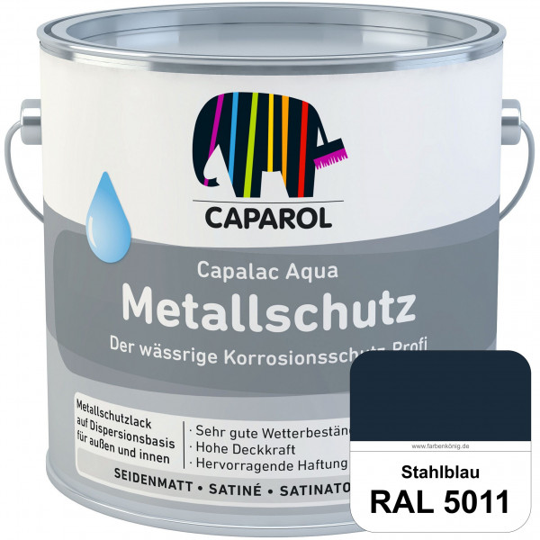 Capalac Aqua Metallschutz (RAL 5011 Stahlblau) wasserbasierter Korrosionsschutz für Stahl & verzinkt