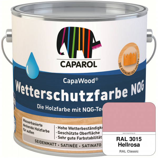 CapaWood® Wetterschutzfarbe NQG (RAL 3015 Hellrosa) - ersetzt Capadur Wetterschutzfarbe NQG