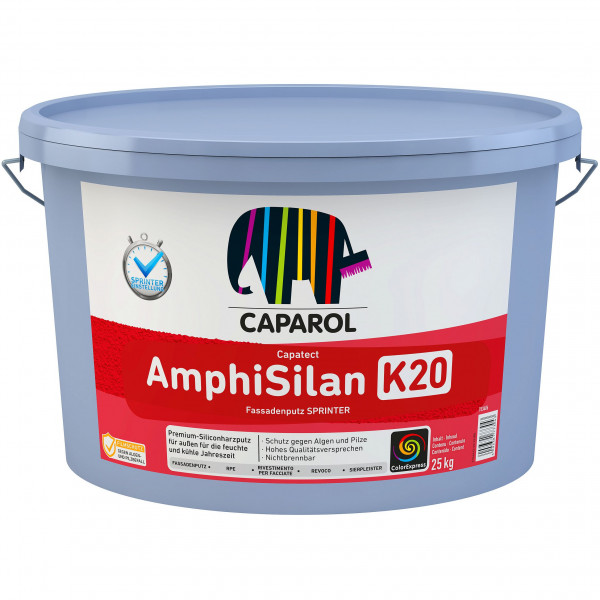 Capatect AmphiSilan Fassadenputz K 20 Winter/SPRINTER (Weiß)