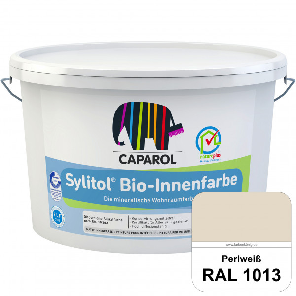 Sylitol® Bio-Innenfarbe (RAL 1013 Perlweiß) Innenfarbe auf Silikatbasis – für Allergiker