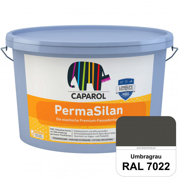 PermaSilan (RAL 7022 Umbragrau) Elastische, diffusionsoffene Fassadenfarbe mit integrierter Nano-Qua
