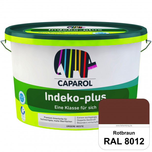Indeko-plus (RAL 8012 Rotbraun) doppeldeckende matte & hochwertige Innenfarbe