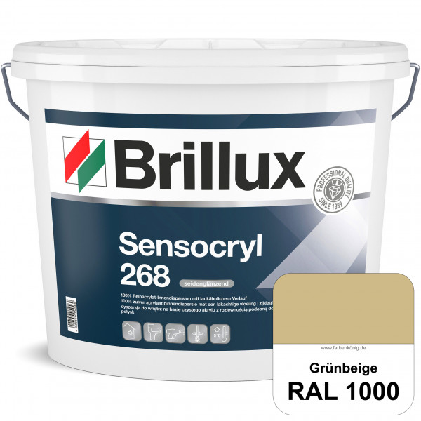 Sensocryl ELF 268 (RAL 1000 Grünbeige) hochwertige seidenglänzende & strapazierfähige Reinacrylat-In