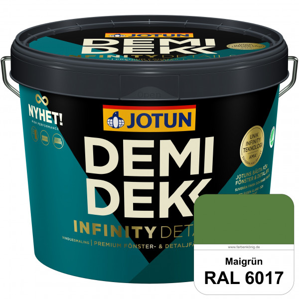 DEMIDEKK Infinity Details - Deckender Holzschutz (RAL 6017 Maigrün)
