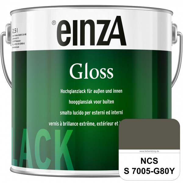 einzA Gloss (NCS S 7005-G80Y) Hochwertiger Alkydharzlack in Premium-Qualität, hochglänzend.