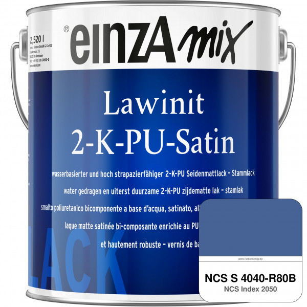 einzA Lawinit 2-K-PU Satin Stammlack (NCS S 4040-R80B)