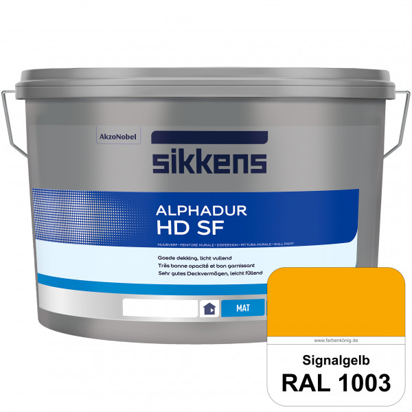 Alphadur HD SF (RAL 1003 Signalgelb) matte hochdeckende waschbeständige Innenwandfarbe