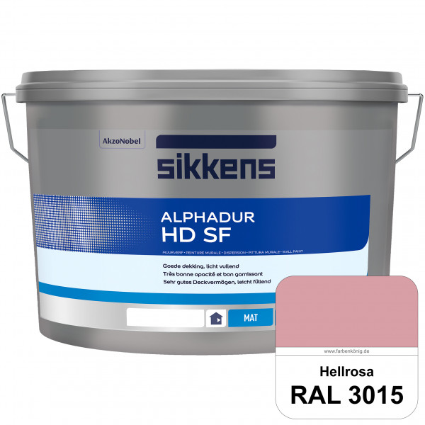 Alphadur HD SF (RAL 3015 Hellrosa) matte hochdeckende waschbeständige Innenwandfarbe