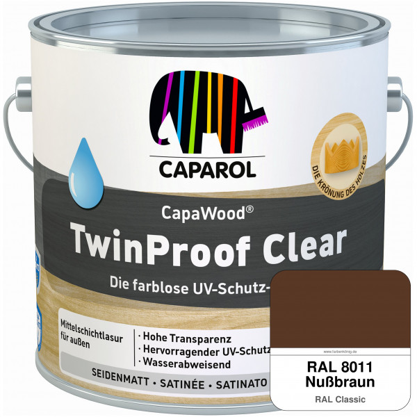 CapaWood® TwinProof Clear (RAL 8011 Nussbraun) - ersetzt Capadur TwinProof