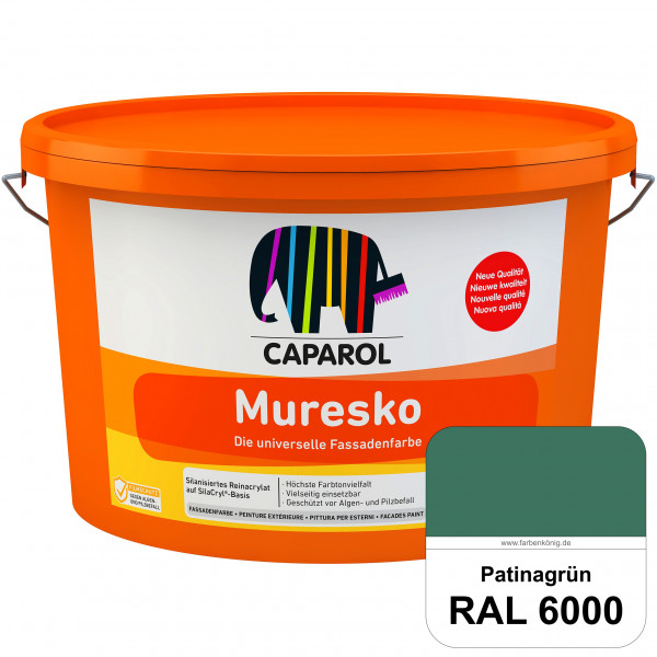 Muresko (RAL 6000 Patinagrün) Silanisierte Reinacrylat-Fassadenfarbe auf SilaCryl®-Basis