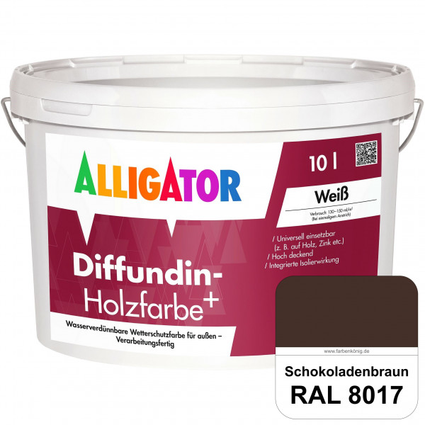 Diffundin-Holzfarbe+ (RAL 8017 Schokoladenbraun)