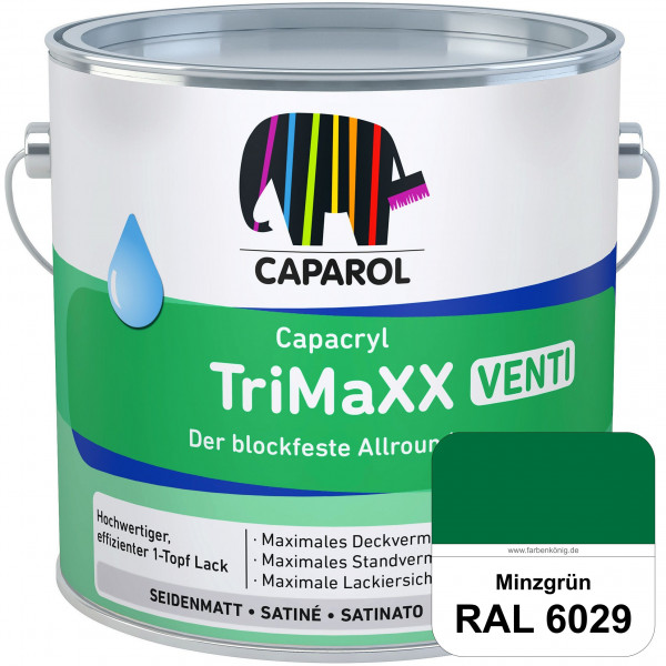 Capacryl TriMaXX Venti (RAL 6029 Minzgrün) Der blockfeste Allrounder für Fenster & Türen