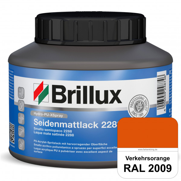 Hydro-PU-XSpray Seidenmattlack 2288 (RAL 2009 Verkehrsorange) hochwertiger Lack speziell für das XVL