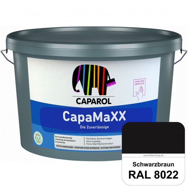 CapaMaXX (RAL 8022 Schwarzbraun) tuchmatte Innenfarbe mit hohem Deckvermögen und Ergiebigkeit