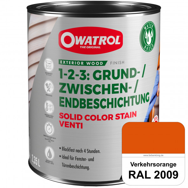 SOLID COLOR STAIN VENTI (RAL 2009 Verkehrsorange)