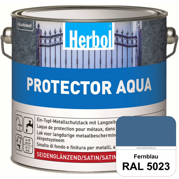 Protector Aqua (RAL 5023 Fernblau) Lack für Eisen, Stahl und NE-Metalle (Innen&Außen)
