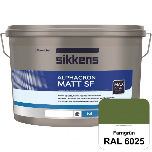 Alphacron Matt SF (RAL 6025 Farngrün) stumpfmatte & hochwertige Premium-Wandfarbe (innen)
