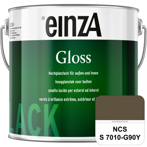 einzA Gloss (NCS S 7010-G90Y) Hochwertiger Alkydharzlack in Premium-Qualität, hochglänzend.