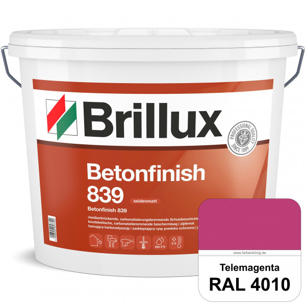 Betonfinish 839 (RAL 4010 Telemagenta) elastische Beschichtung zum Schutz rissgefährdeter Betonbaute
