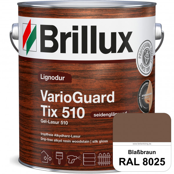 Lignodur VarioGuard Tix 510 (Gel-Lasur 510) RAL 8025 Blassbraun