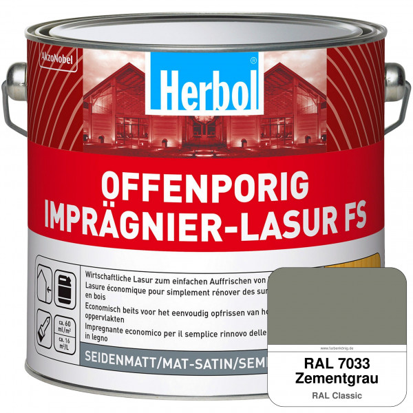 Offenporig Imprägnier-Lasur FS (RAL 7033 Zementgrau)