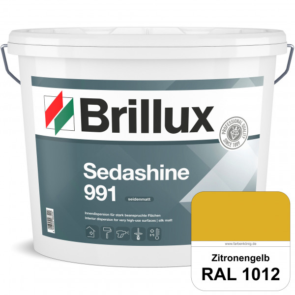 Sedashine 991 (RAL 1012 Zitronengelb) Seidenmatte Innendispersion für hoch strapazierfähige & gut re