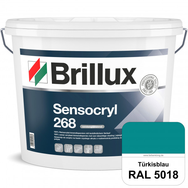 Sensocryl ELF 268 (RAL 5018 Türkisblau) hochwertige seidenglänzende & strapazierfähige Reinacrylat-I