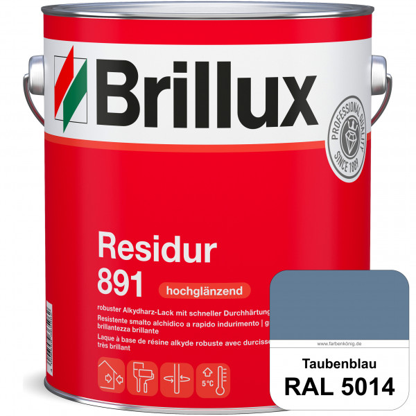 Residur 891 (RAL 5014 Taubenblau) widerstandsfähige, schnell trocknender Lack für grundierte Metallb