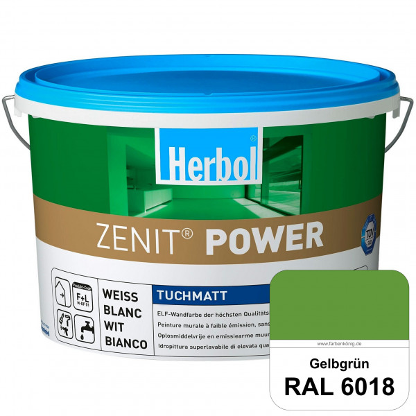 Herbol Zenit Power (RAL 6018 Gelbgrün) Superdeckende ELF-Wandfarbe