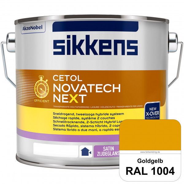 Cetol Novatech neXt (RAL 1004 Goldgelb) Schnelltrocknende Hybrid-Lasur mit höchster Wetterbeständigk
