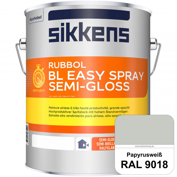 Rubbol BL Easy Spray (RAL 9018 Papyrusweiß) Seidenglänzender Airlesslack (außen & innen)