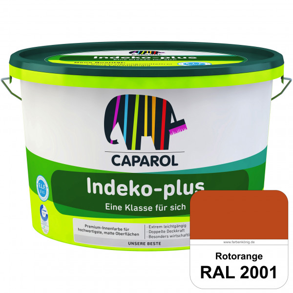 Indeko-plus (RAL 2001 Rotorange) doppeldeckende matte & hochwertige Innenfarbe