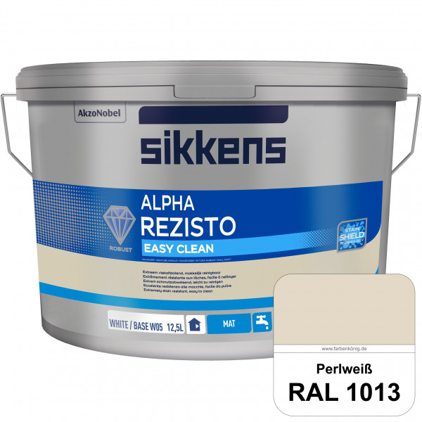 Alpha Rezisto Easy Clean (RAL 1013 Perlweiß) Extrem widerstandsfähige & matte Innenfarbe