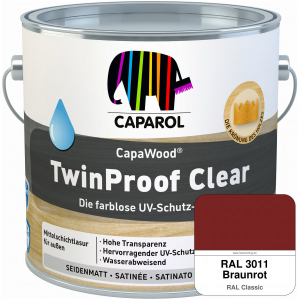CapaWood® TwinProof Clear (RAL 3011 Braunrot) - ersetzt Capadur TwinProof