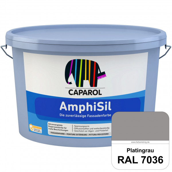 Amphisil (RAL 7036 Platingrau) Siloxanverstärkte matte Fassadenfarbe mit Silikatcharakter