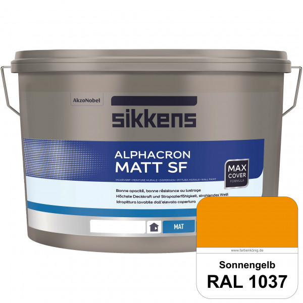 Alphacron Matt SF (RAL 1037 Sonnengelb) stumpfmatte & hochwertige Premium-Wandfarbe (innen)