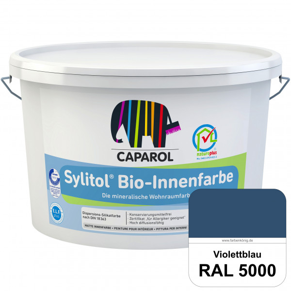 Sylitol® Bio-Innenfarbe (RAL 5000 Violettblau) Innenfarbe auf Silikatbasis  für Allergiker