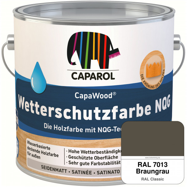 CapaWood® Wetterschutzfarbe NQG (RAL 7013 Braungrau) - ersetzt Capadur Wetterschutzfarbe NQG