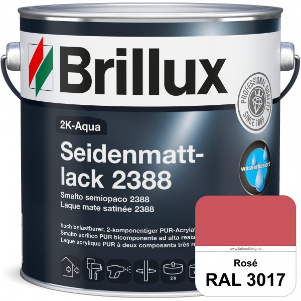 2K-Aqua Seidenmattlack 2388 (RAL 3017 Rosa) mechanisch und chemisch hoch belastbar für außen & innen