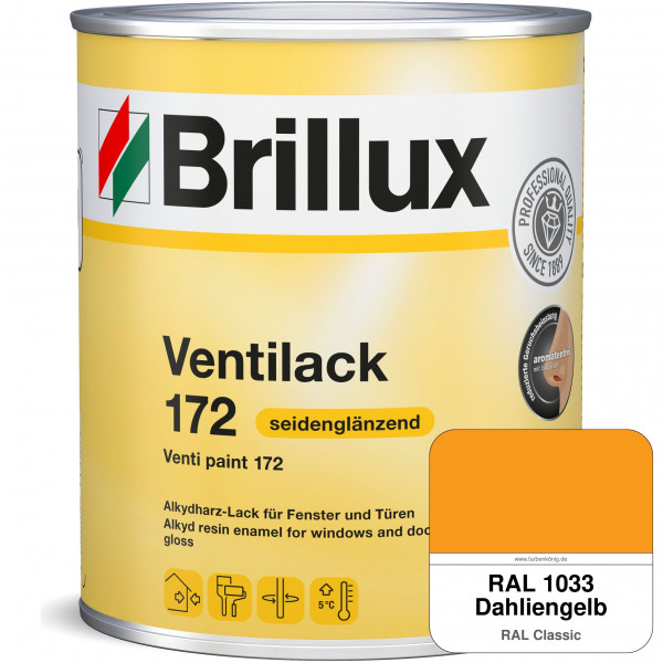 Ventilack Seidenglanz 172 (RAL 1033 Dahliengelb)