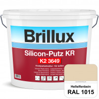 Silicon-Putz KR K2 3649 (RAL 1015 Hellelfenbein) Dekorputz auf Siliconharzbasis (außen)