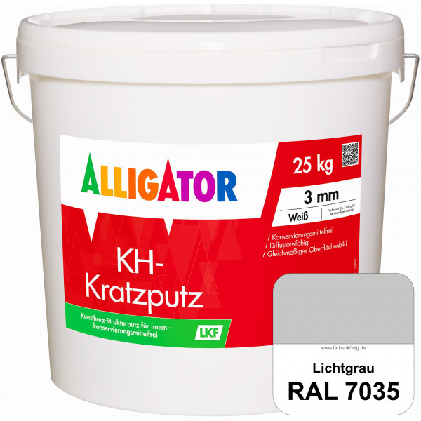 KH-Kratzputz LEF 2 mm (RAL 7035 Lichtgrau)